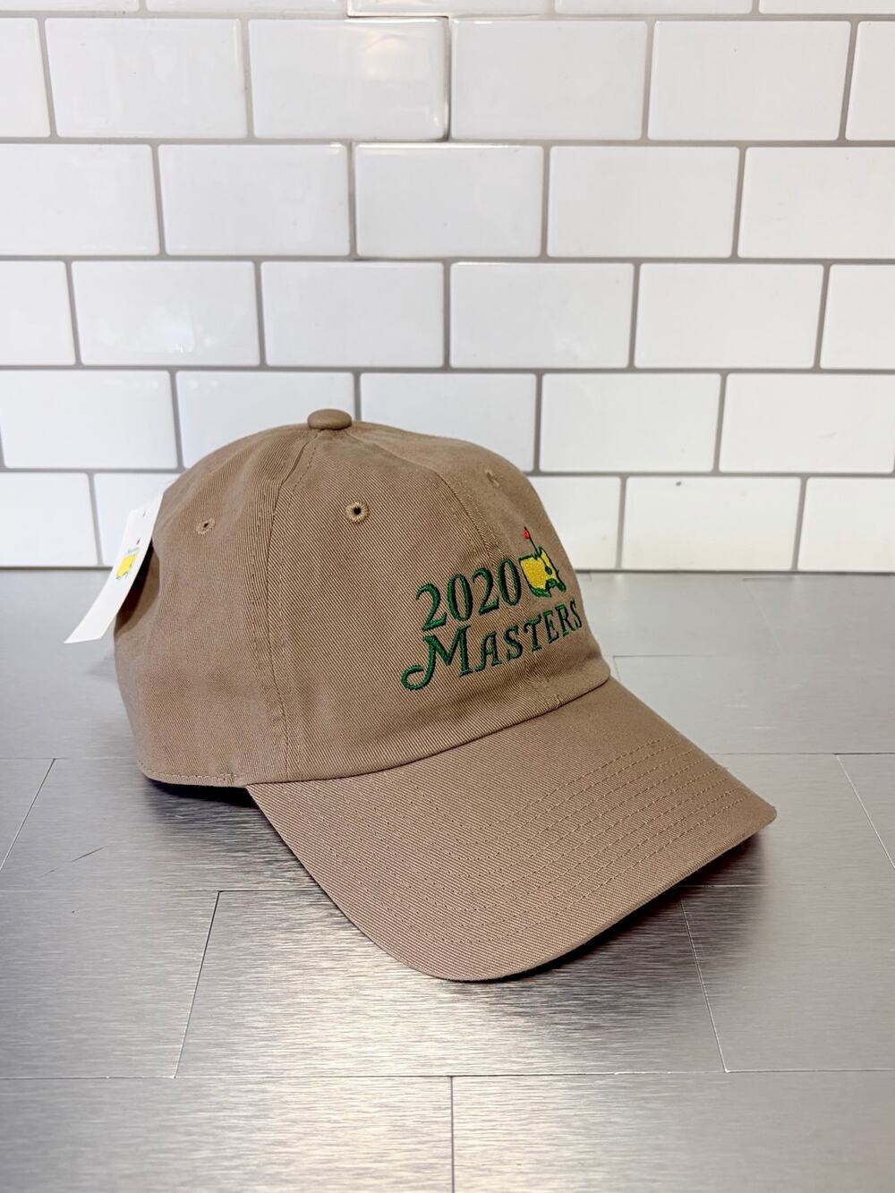 2020 Masters Augusta National Tan Khaki Cotton Golf Hat Cap NWT